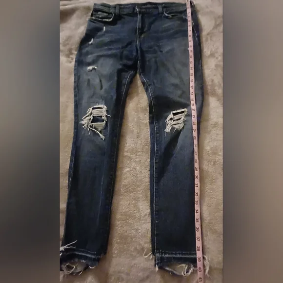 J. Brand Sz 29 Ellis Villain Distressed Destructed Ripped Skinny Jeans - Picture 14 of 16